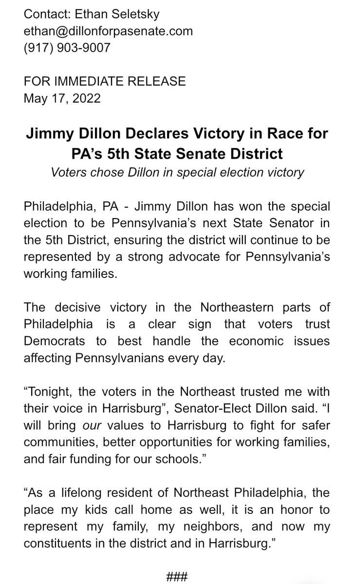 Jimmy Dillon For PA Senate tweet media