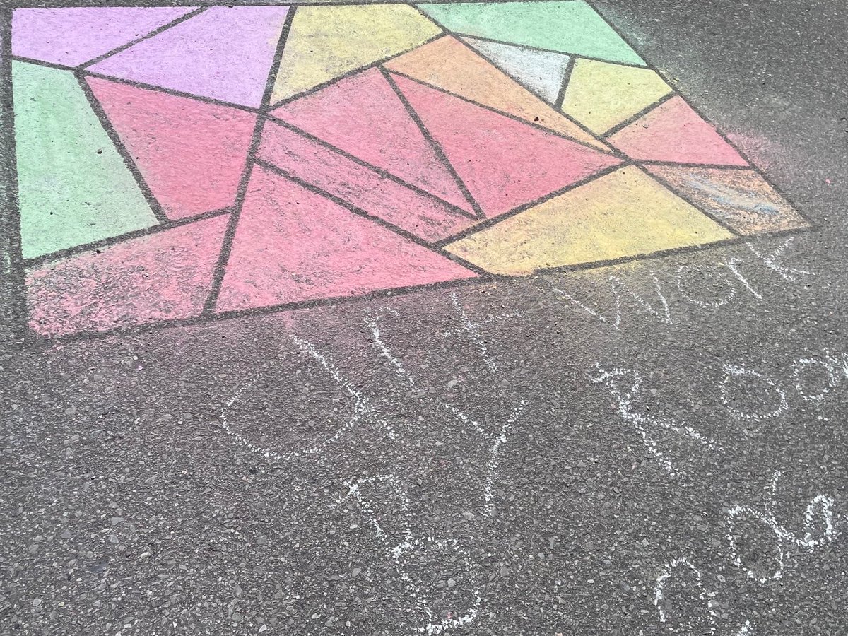 Tdsb_WestPrep's tweet photo. Our #Kindergarten friends in Rm.206 showed us some beautiful art that they created on our pavement.  @TDSB_Arts https://t.co/dGd6vs00aL