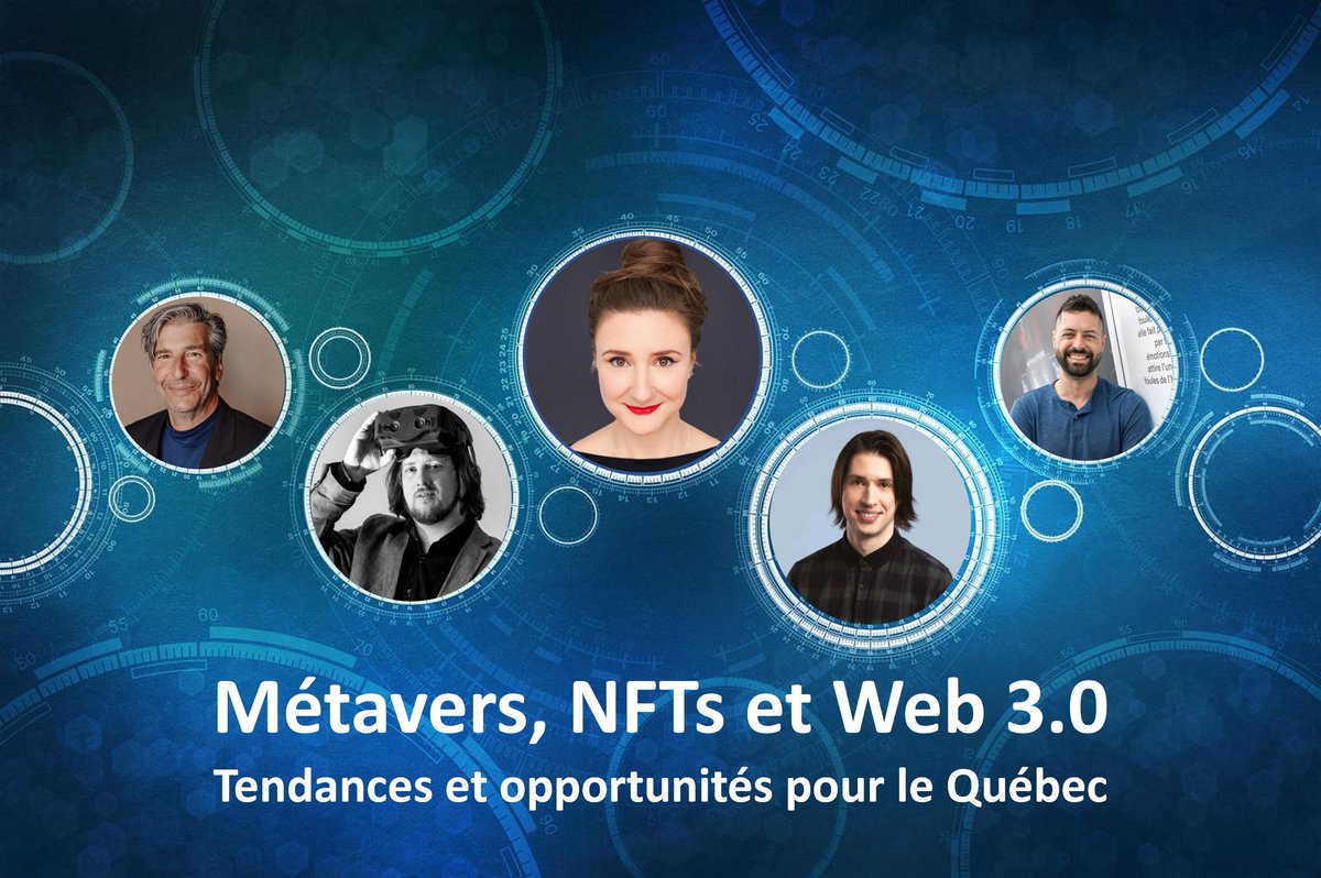CEIM_Qc's tweet image. Retour des événements en présentiel et on revient en force avec une conférence sur le thème du #metavers des #NFTs et du #Web3. Ne tardez pas à vous inscrire car les places vont partir vite!!!
Inscriptions sur: bit.ly/metaverse-ceim