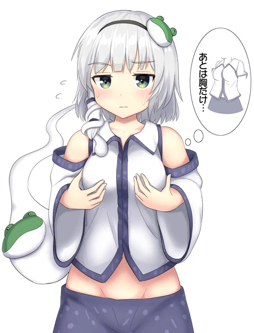 #5月18日は東風谷の日 
早苗さんのコスプレを試みる妖夢! 