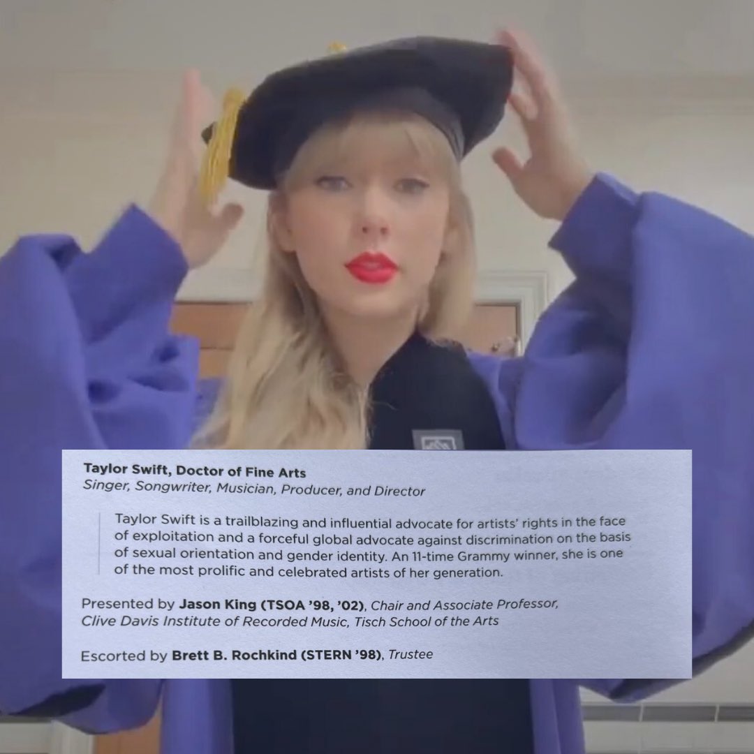Dr. Taylor Swift Updates on Twitter "🎓 "taylorswift13 is a(01)
