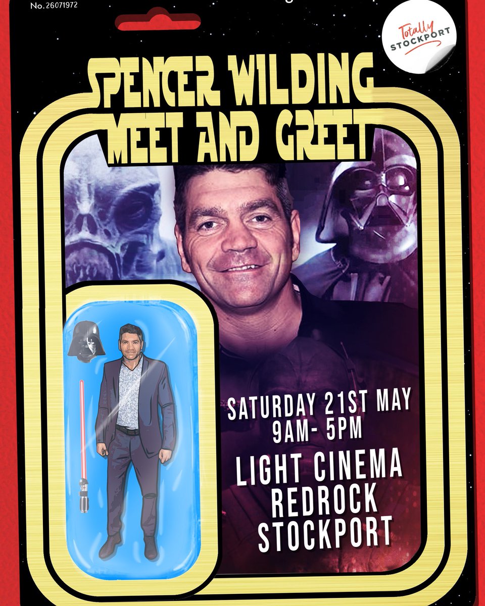 Redrock_SK's tweet photo. MEET &amp; GREET WITH STAR WARS ACTOR! 💫 

Visit @LightStockport_ during #StockportComicCon this Sat (21st May 2022) and meet Darth Vader actor, Spencer Wilding. 

Event takes place 9am - 5pm. ✨

#redrockstockport #redrock #stockport #comiccon #starwars #darthvader #starwarsfan https://t.co/MvJWEiviYW