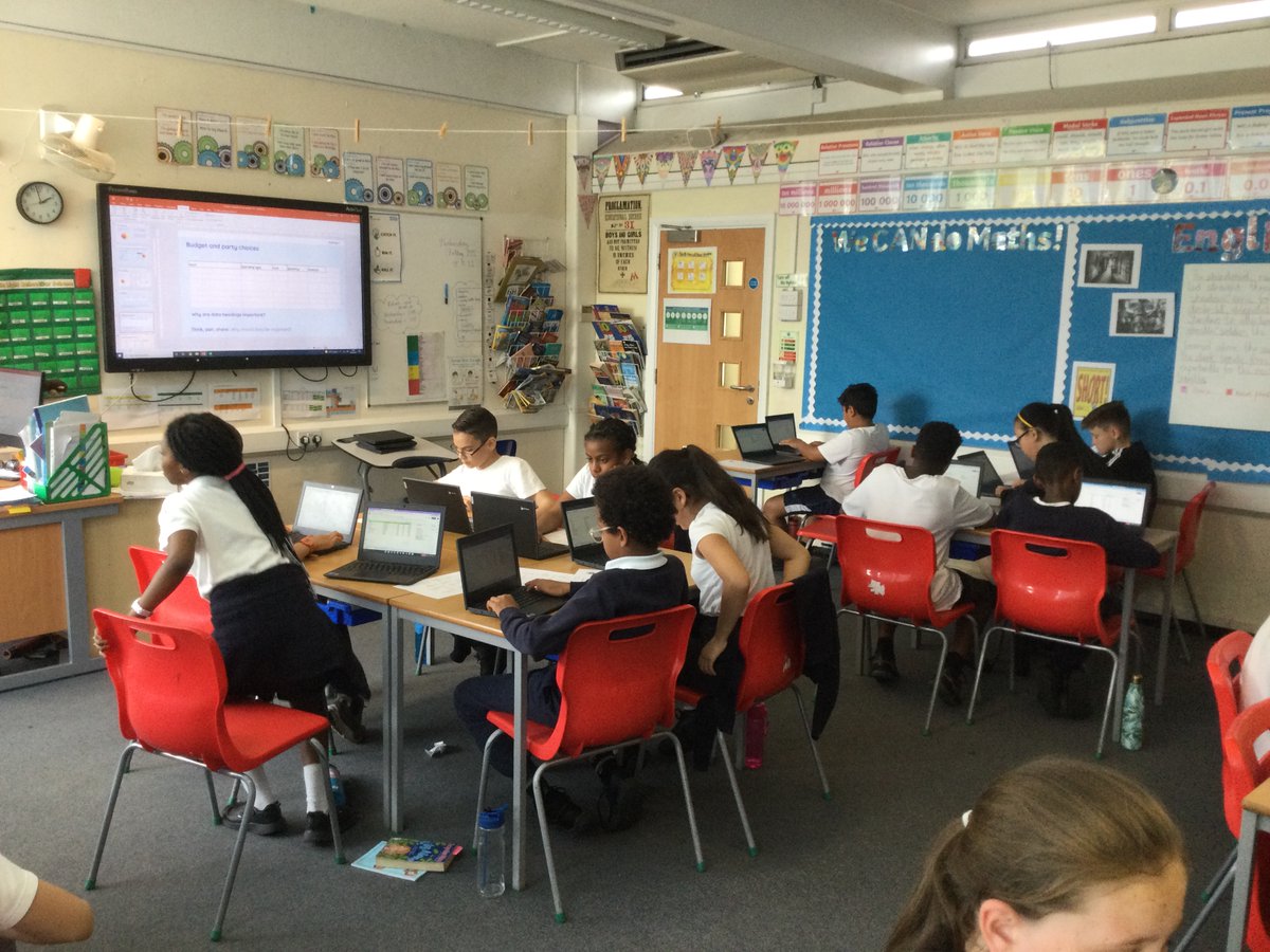SMSMSchool's tweet photo. In Computing, Y6 pupils are planning and calculating the cost of an end of year event using spreadsheets that they have created. #smsmcomputing https://t.co/BH2ec8M8fQ