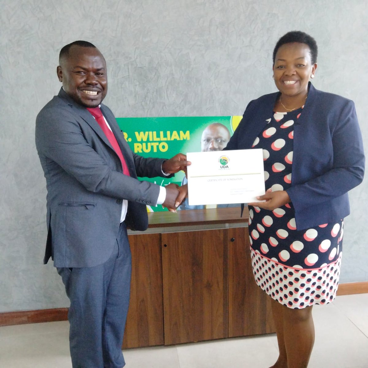 amos_ngumbi's tweet photo. I officially received my certificate of nomination to contest for the Kibwezi East Constituency parliamentary seat  from UDA Secretary-General, Veronica Maina.
It's now all systems go as we endeavor to bring home the victory on August 9th 2022!
#KaziNiKazi 
#PesaMfukoni https://t.co/1HmZVkr6Ju