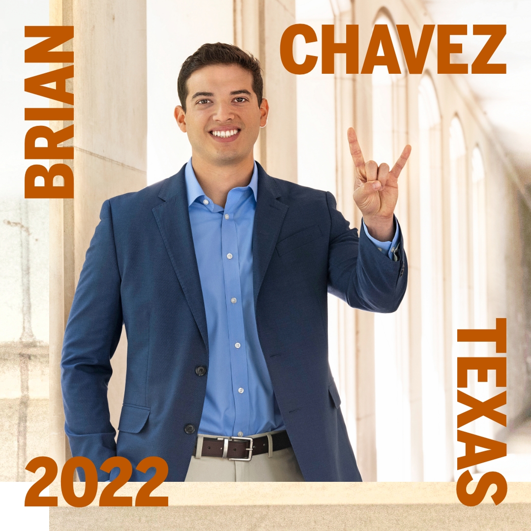 UT senior Brian Chavez. Text from top left corner reads "Brian Chavez Texas 2022"