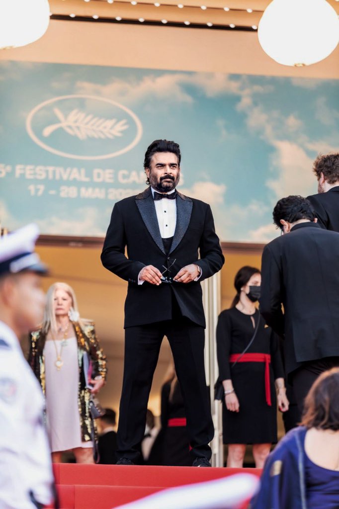 ActorMadhavan's tweet photo. Only @manishmalhotra05 Can make an already special and memorable day even more special. Thank you for making me feel so good about myself. My confidence soared because of you guys . Thank  you @manishmalhotraworld . Styled by -  @priyanjali_rajlaxmi_singh .
#RocketryAtCannes https://t.co/3IlGF13AhI