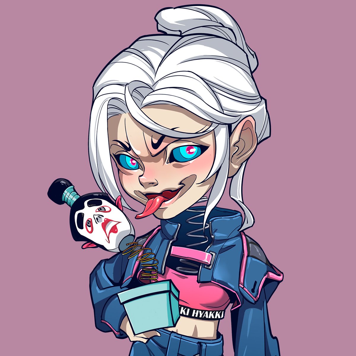 Hyakkinft's tweet photo. 👺The mischievous Sumori, always needs to have the last laugh. 
Follow &amp; tag 3 funny friends you know #Hyakki #NFTartwork https://t.co/QLbtmy19Yy