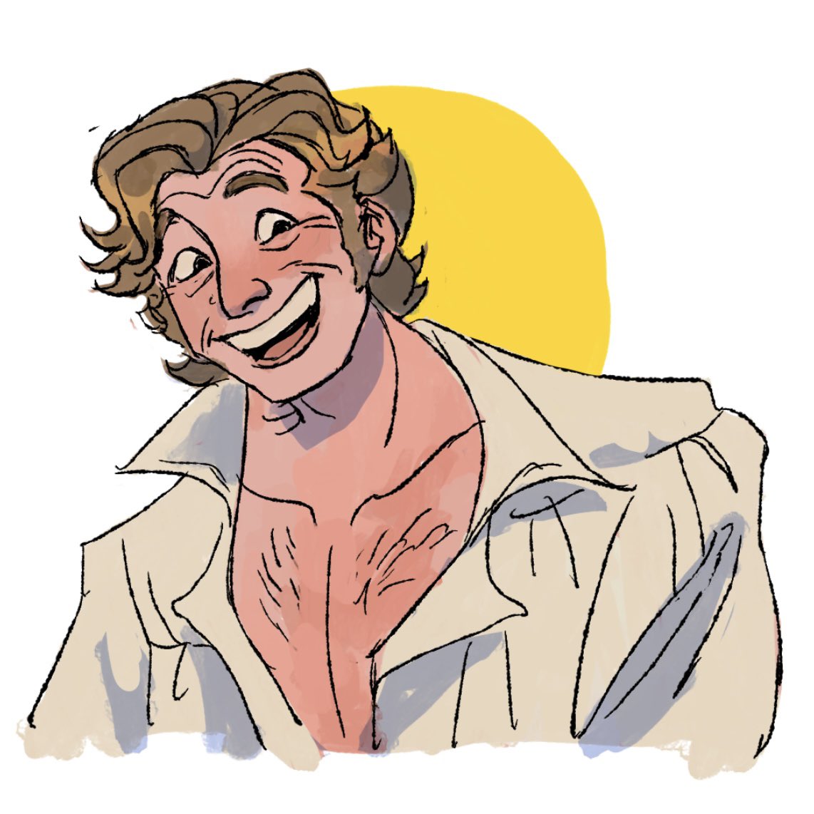 I love drawing his big goofy smile,,, #OurFlagMeansDeath #RenewOurFlagMeansDeath
