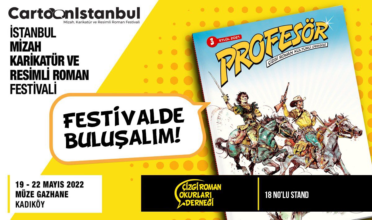 18 no’lu stantta görüşmek üzere👋 #Cartoonistanbulfestival #çizgiroman