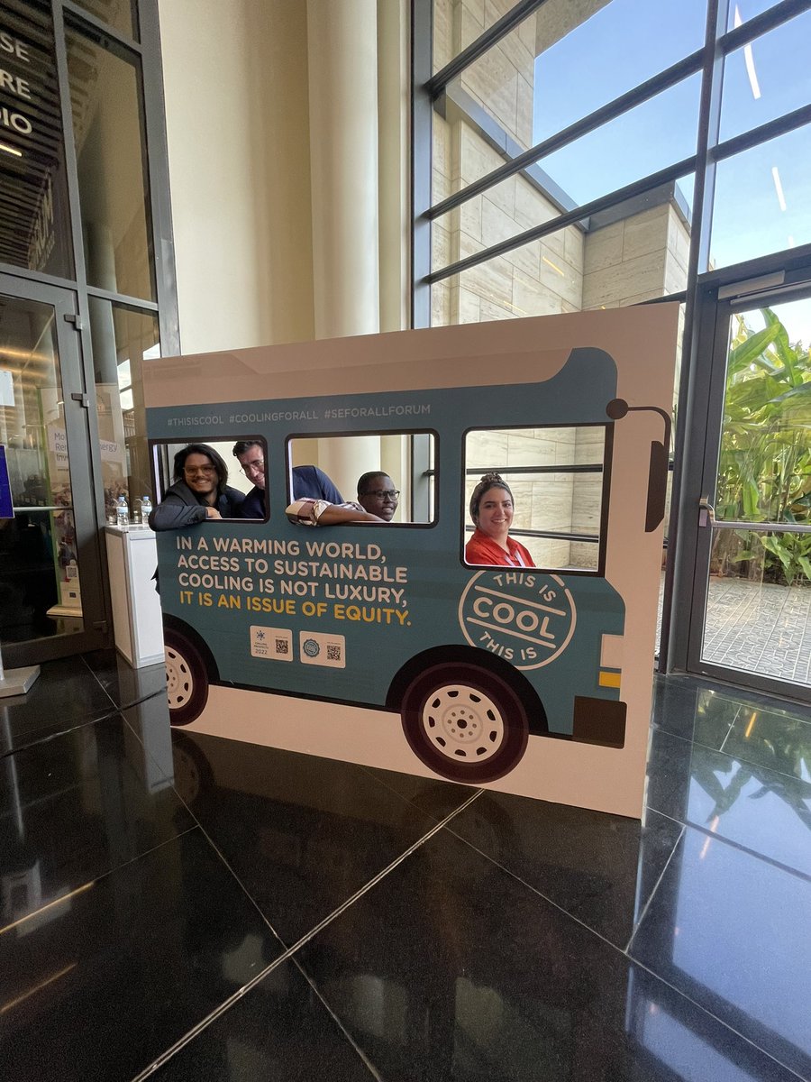 SEforALLorg's tweet image. Hop on a ride on our #ThisIsCool bus next our #CoolingforAll and #EnergyEfficiency Booth at Foyer C! (Don’t worry—it’s electric😎)

#SDG7 #EnergyAccess