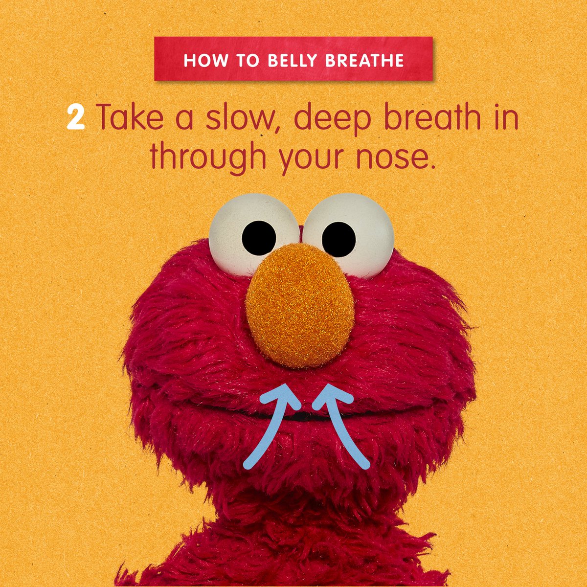 sesamestreet's tweet photo. This is your reminder to take a break for some belly breathing! Belly breathing is a great way for families to relax and practice self-care. #ViaViatris https://t.co/6olcTnNchw