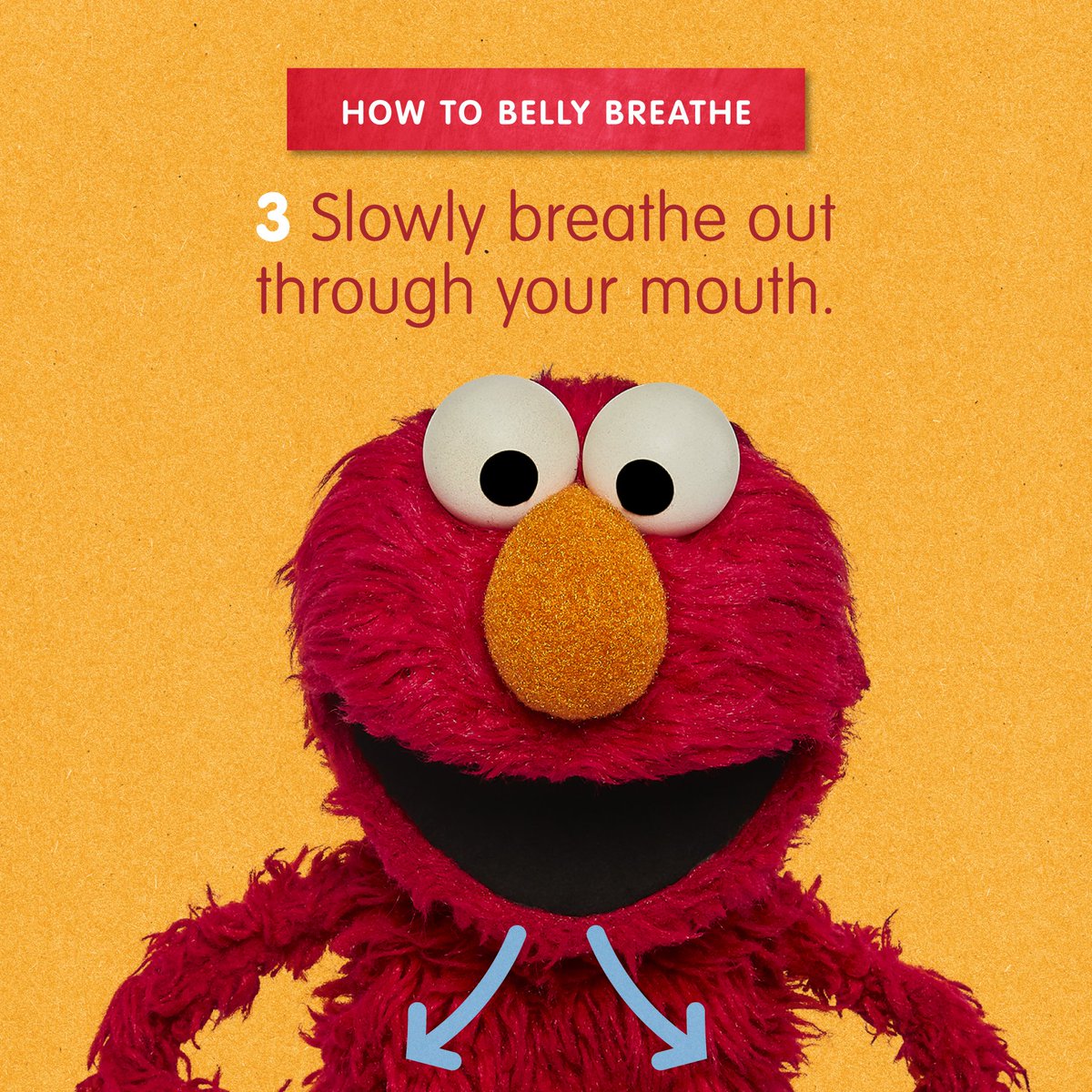 sesamestreet's tweet photo. This is your reminder to take a break for some belly breathing! Belly breathing is a great way for families to relax and practice self-care. #ViaViatris https://t.co/6olcTnNchw
