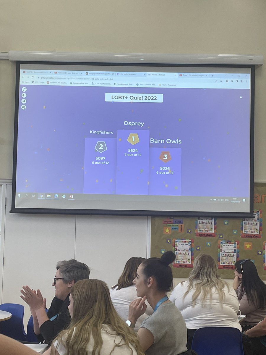 penviewschool's tweet photo. Competitive start to tonight’s CPD session launching next half term’s theme of Pride and Identity delivered by our Curriculum Champions. Well done Team Osprey on winning the Kahoot quiz! https://t.co/axUg7KAx9T