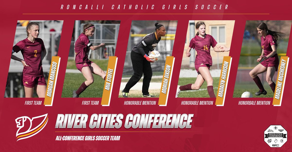 ⭐️ ALL-CONFERNCE TEAM ⭐️

First Team - <a href="/MancusoMorgan/">Morgan Mancuso</a>, <a href="/stoffel_mia/">Mia Stoffel</a> 

Honorable Mention - <a href="/Moriah_d88/">Moriah Dixson</a>, <a href="/HarrisonMadalyn/">madalyn.harrison</a>, Madeline McChesney

Congrats ladies on a great season! 

@RCHS_Athletics <a href="/ClubRoncalli/">RCHS Booster Club</a> <a href="/nebraska_talk/">Nebraska Soccer Talk</a> #nebpreps