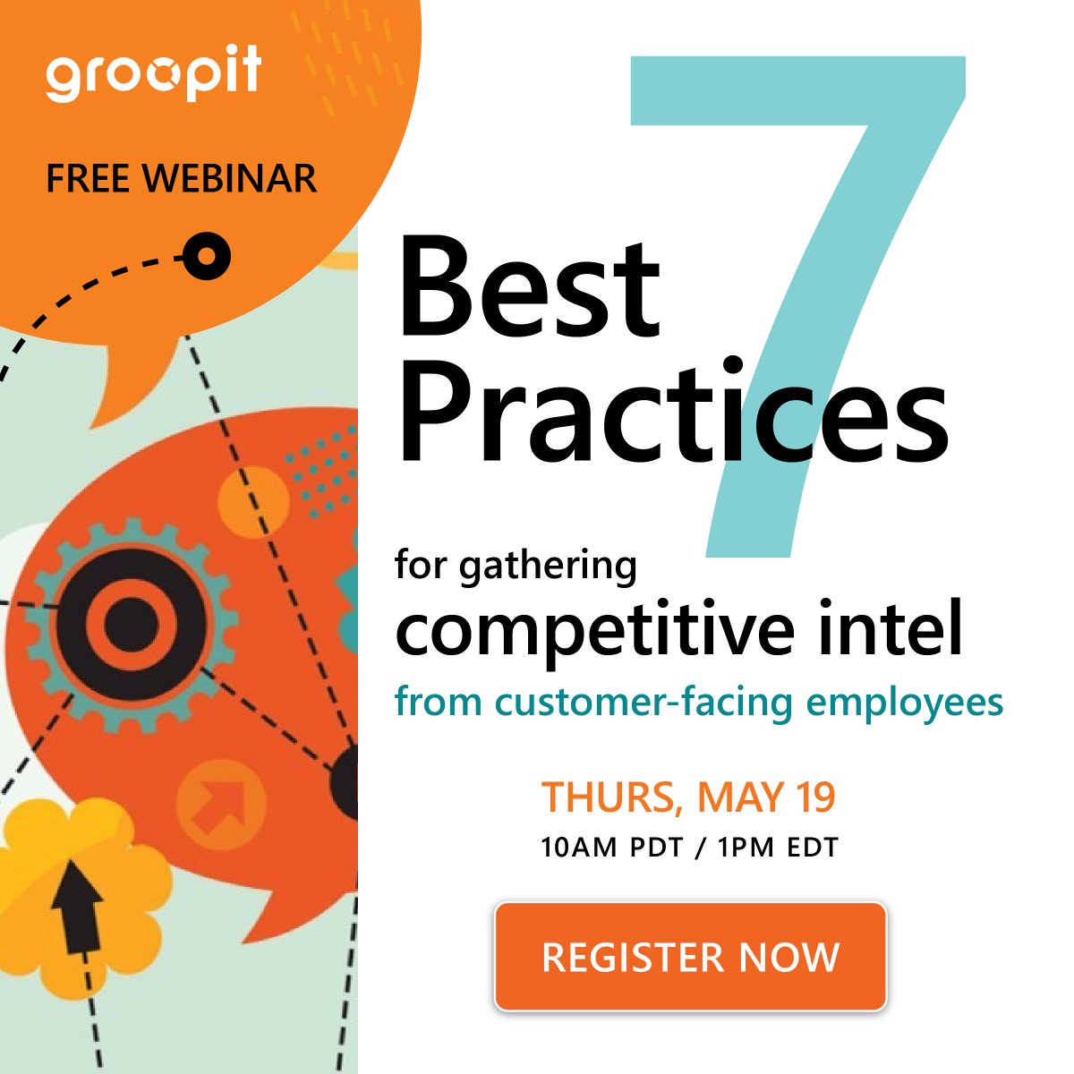 groopit_co's tweet photo. TOMORROW (MAY 19): Want to transform competitive intel into advantage? Learn 7 best practices from @groopit_co CEO @tammyatgroopit & co-host @chrishertz
Register π https://t.co/oOXe6jEmUQ
#competitiveintel #groopit #crowdsolving #bestpractices #webinar #CI https://t.co/36HS3df4tw
