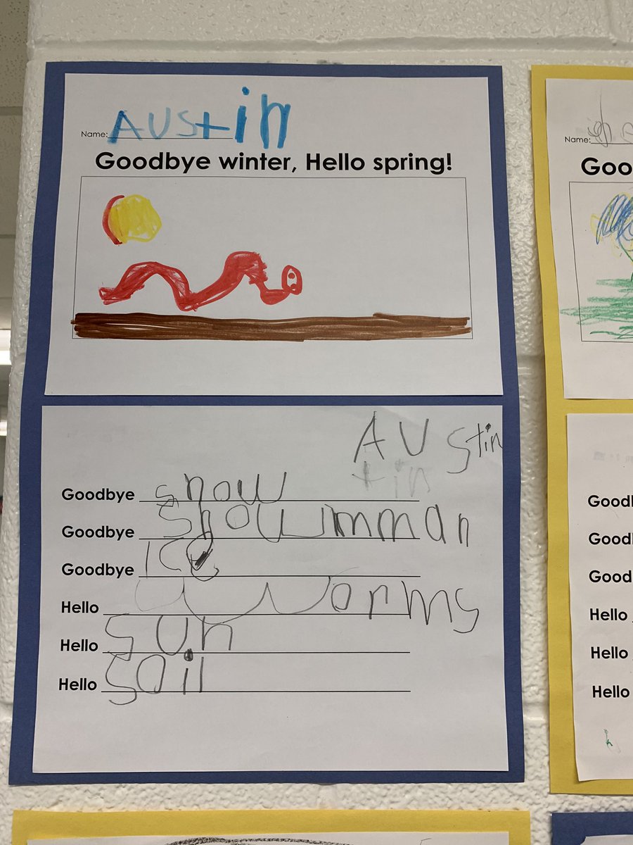 FairglenJrPS's tweet photo. Ms. Chow’s kindergarten students are excited about Spring! https://t.co/Wz6kizpjT0
