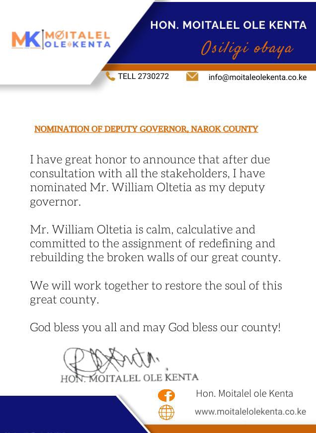 Hon. Moitalel Ole Kenta tweet media