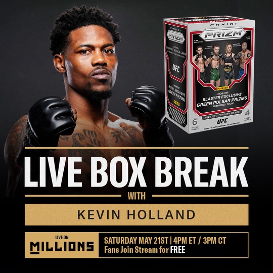 Trailblaze2top's tweet photo. FREE @PaniniAmerica #ufc box break this Saturday at 3pm central time.  Sign up to get in and win some cards!
https://t.co/ibH6eYIERP #ufcprizm #paniniufc #paniniprizm https://t.co/AbA1IcQtaB