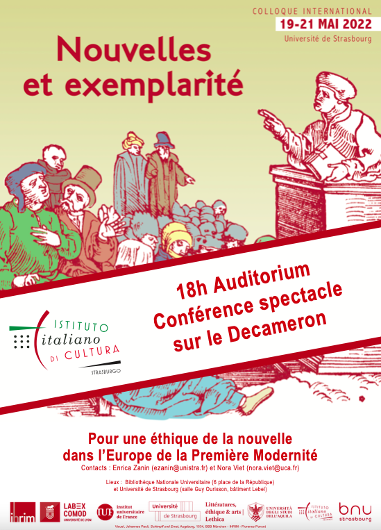 IICStrasburgo's tweet photo. N'oubliez pas la conférence-spectacle sur Boccace le 19 (18h - BNU) avec Renzo Bragantini, Enrica Zanin, Cristiano Nocera, Johanne Maitre et Thomas Vandevenne.
Partenariat: @IICStrasburgo @unistra @BNUStrasbourg et #LavoroNeroTeatro
#Boccace #récital #lectures
@ItalyinFrance https://t.co/zheHuGSlQr