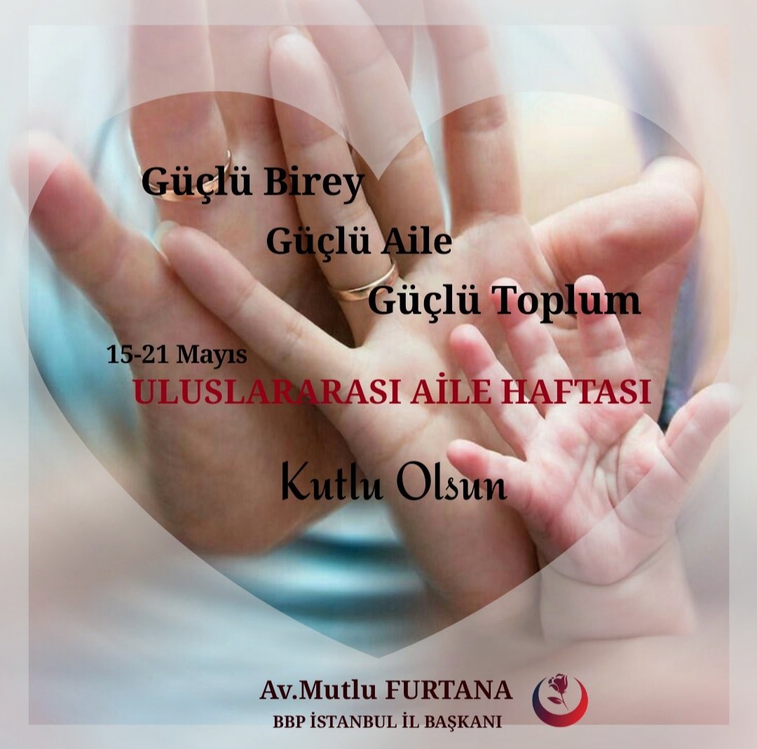 mutlu_furtana's tweet photo. Milletin  temelini aile, ailenin temelini de sevgi, saygı, sabır oluşturur.
Toplumumuzun temel ve en sağlam taşının aile olduğunu hiç bir zaman unutmamalı, unutturmamalıyız.

Dünya aile haftasını tebrik ediyor, bütün ailelerimize sağlık ve mutluluk diliyorum. 👨‍👩‍👧‍👧 ❤ 

#AileHaftası https://t.co/QKq8O2QtRN
