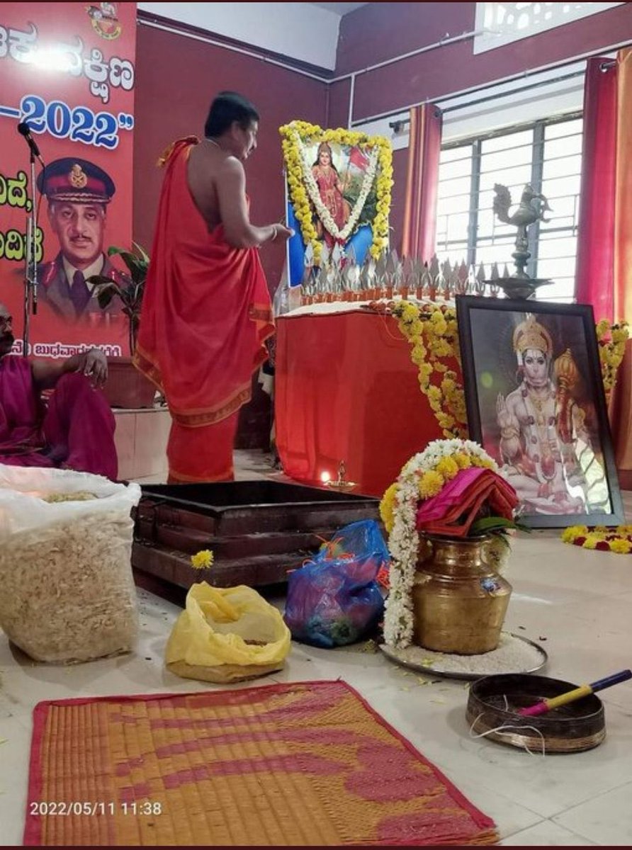 Habeebinamdar's tweet image. Arms training &amp;amp; Poojas are allowed in Educational institutes of Karnataka.

But Muslims Girls wearing Hijab aren’t allowed to attend classes &amp;amp; write exams by the State &amp;amp; legalised by the Court.