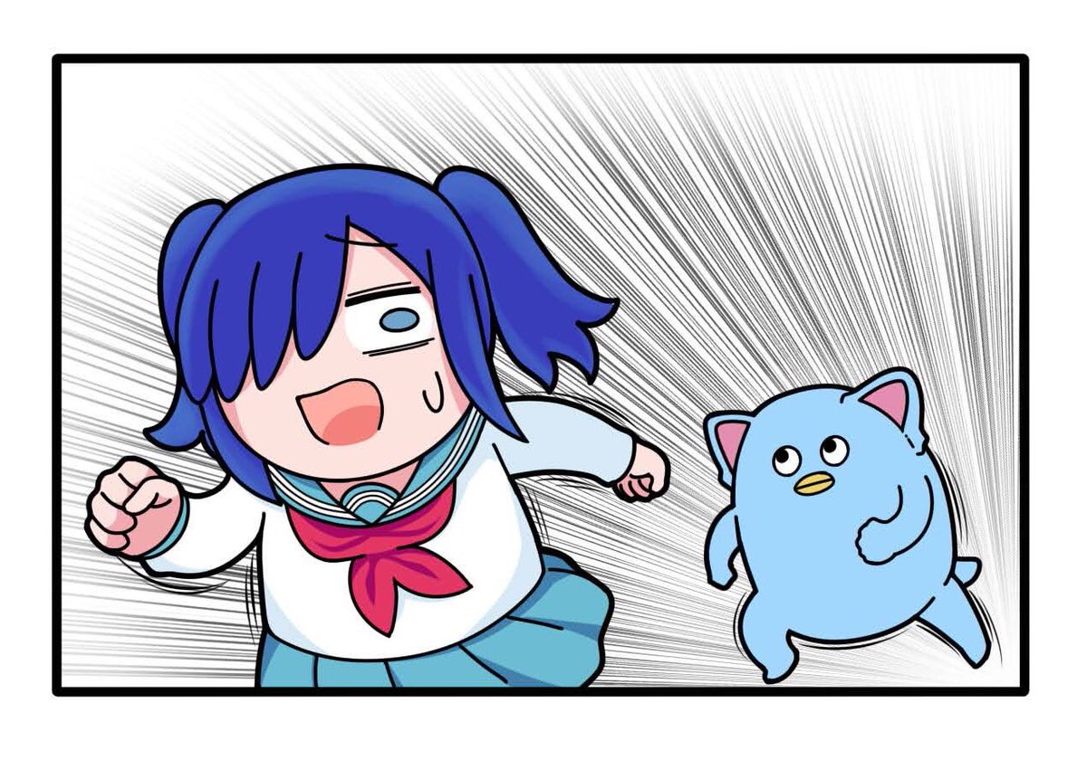 これは謎の生物に追いかけられてるヤムカちゃん(@yamuka_RX ) 