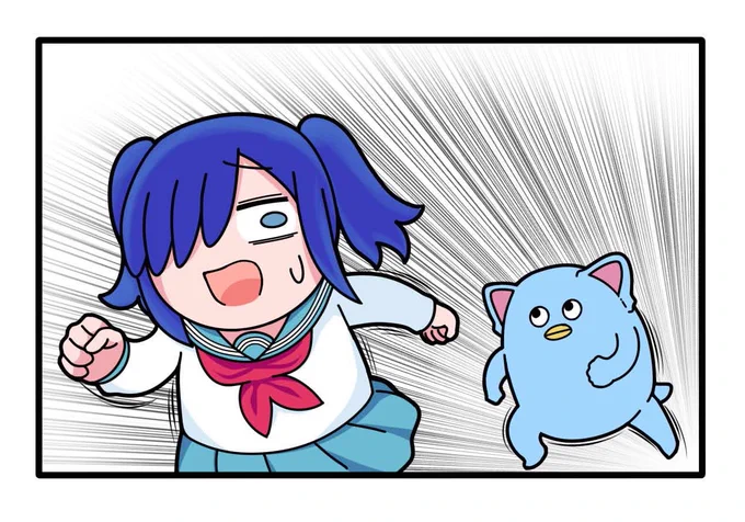 これは謎の生物に追いかけられてるヤムカちゃん(@yamuka_RX ) 