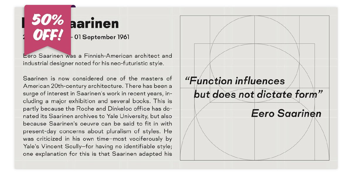 <a href="/dharmatype/">Dharma Type Inc.</a> and our favorite <a href="/fontman/">Ryoichi Tsunekawa</a>, Ryoichi Tsunekawa, have their clean, elegant Mid-Century #Sans family – which is, of course, very Mid-Century Modern – marked down by half specifically for our #FontsInAction sale. ow.ly/iThR50JaK2K