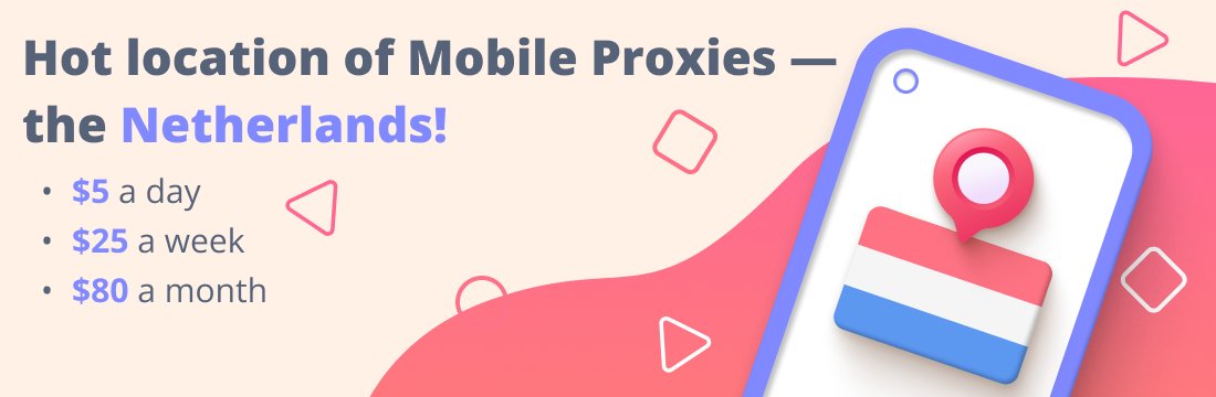 RSocksProxy's tweet image. The Netherlands — New Mobile Proxy Location of RSocks!

Purchase the geo of Groningen (T-Mobile and Ziggo operators) on the website at affordable prices: $5 a day, $25 a week, $80 a month.