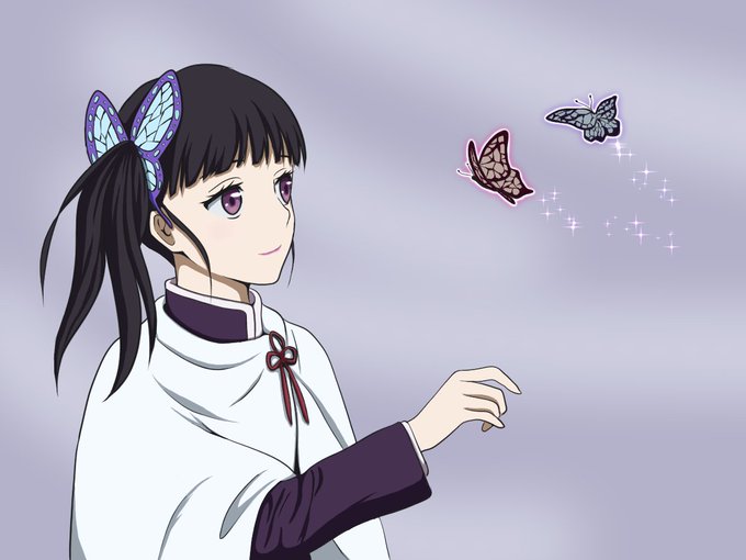 拓実さんがTwitterに投稿した栗花落カナヲ(鬼滅の刃)のイラスト。