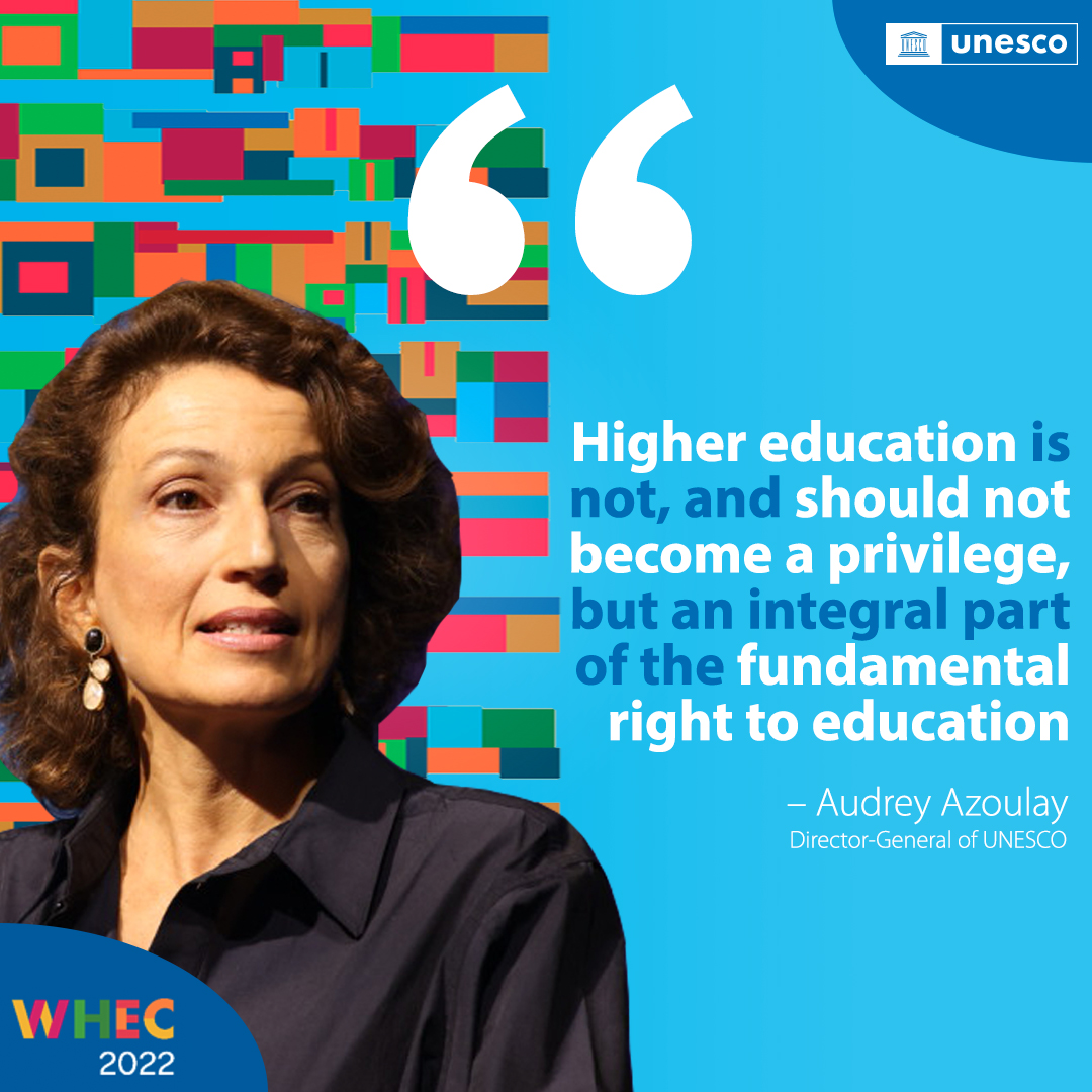 UNESCO World Higher Education Conference 2022 on Twitter "Today at 