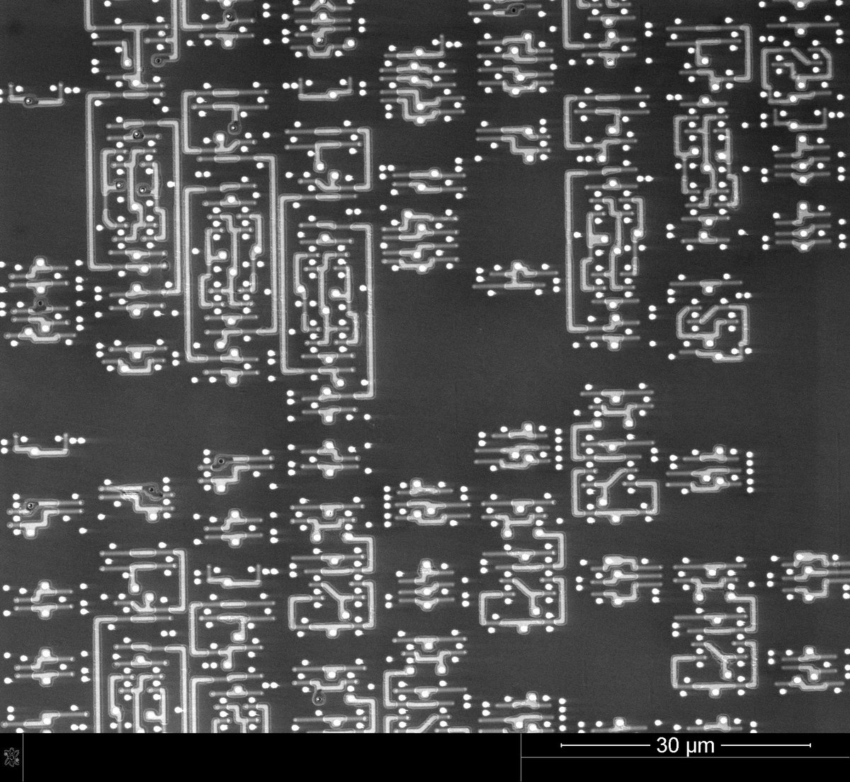 Texplained_RE's tweet image. #TexplainedTT 
Poly and contact layer of our polished sample. 
#ICReverseEngineering #MSP430