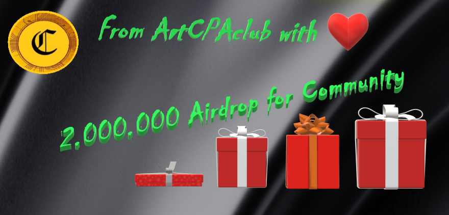 🚨HUGE Airdrop🚨  For #ElrondCommunity ❤
 🎁  2mil $CPA 💰
➡️ Follow <a href="/_Official_CPA/">ArtCPAclub</a> 
➡️ Like
➡️Retweet this and reply below
➡️Tag 5 #Elrond friends
➡️Complete the form 🔽
forms.gle/6E6RRzidrabzCv…
⏰️lasts: 14 days
First 20k receive 100 $CPA
#CPA #community #DeFi #ArtCPAclub