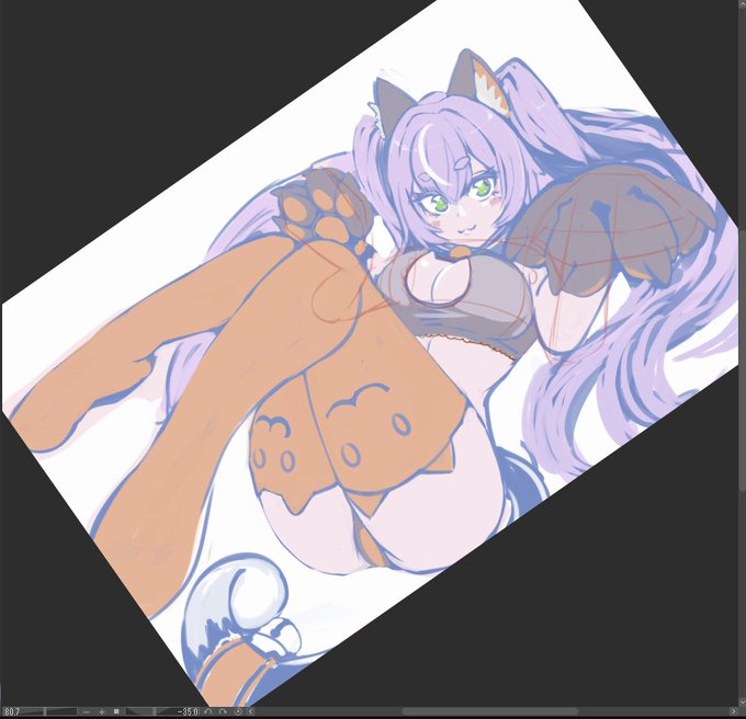 この構図好きだけどパンツの正面とヘソが見えないんだよなぁ… 