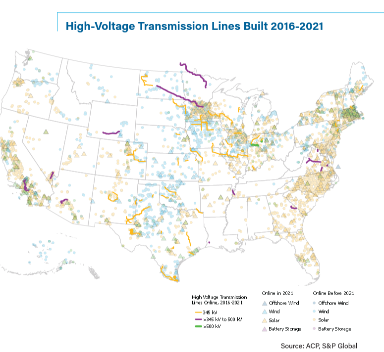 SimonMahan's tweet photo. In the southeast, it looks like there's been maybe three high voltage transmission lines completed in the past five years. Three. via @USCleanPower #energytwitter https://t.co/j168YBbOGw