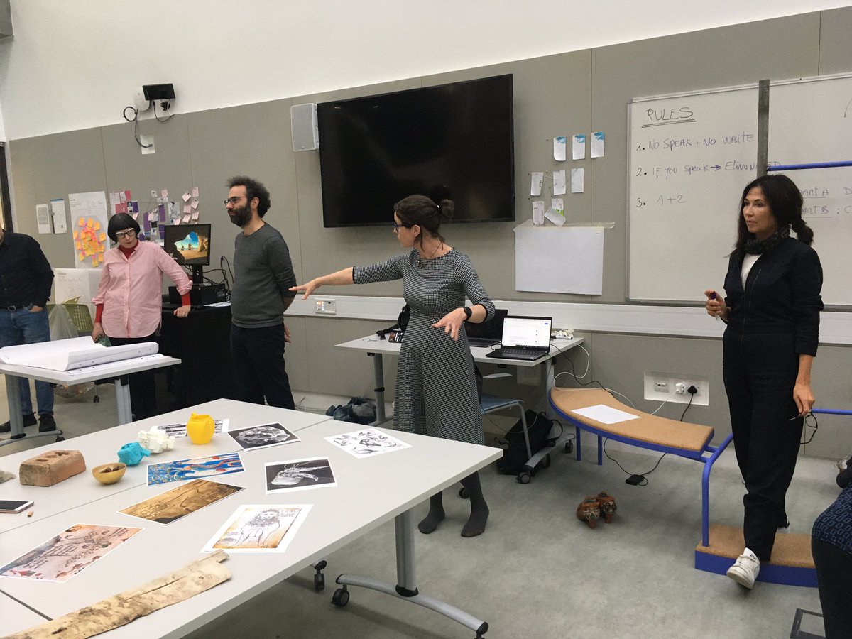 Ect_Lab's tweet photo. Beginning a wonderful workshop with Marinos, Ester and Sinead at TUDublin. Exploring speculation without language. @WeAreTUDublin @Ect_Lab #ECTLab https://t.co/HMIvOnzJFM