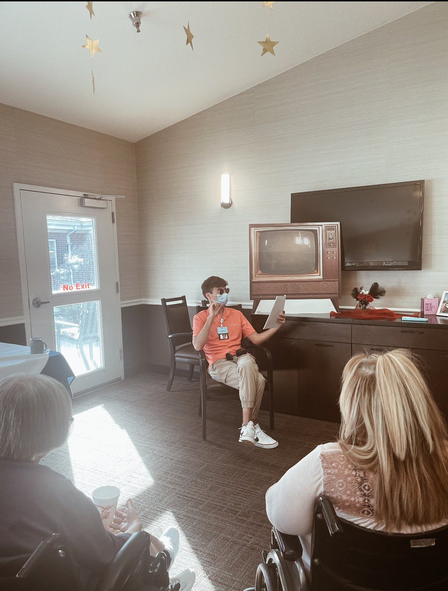 CoveredBridgeHC's tweet photo. Day two of #LucillesBallsThemeWeek brought Covered Bridge Arroz con Pollo and Cream of Mushroom soup for lunch. We got 'big tickle' with “I Love Lucy” Trivia hosted by this cat! #TrilogyThemeweeks #LucillesBall #TrilogyLiving #Seniorliving https://t.co/0FGBXc3erR