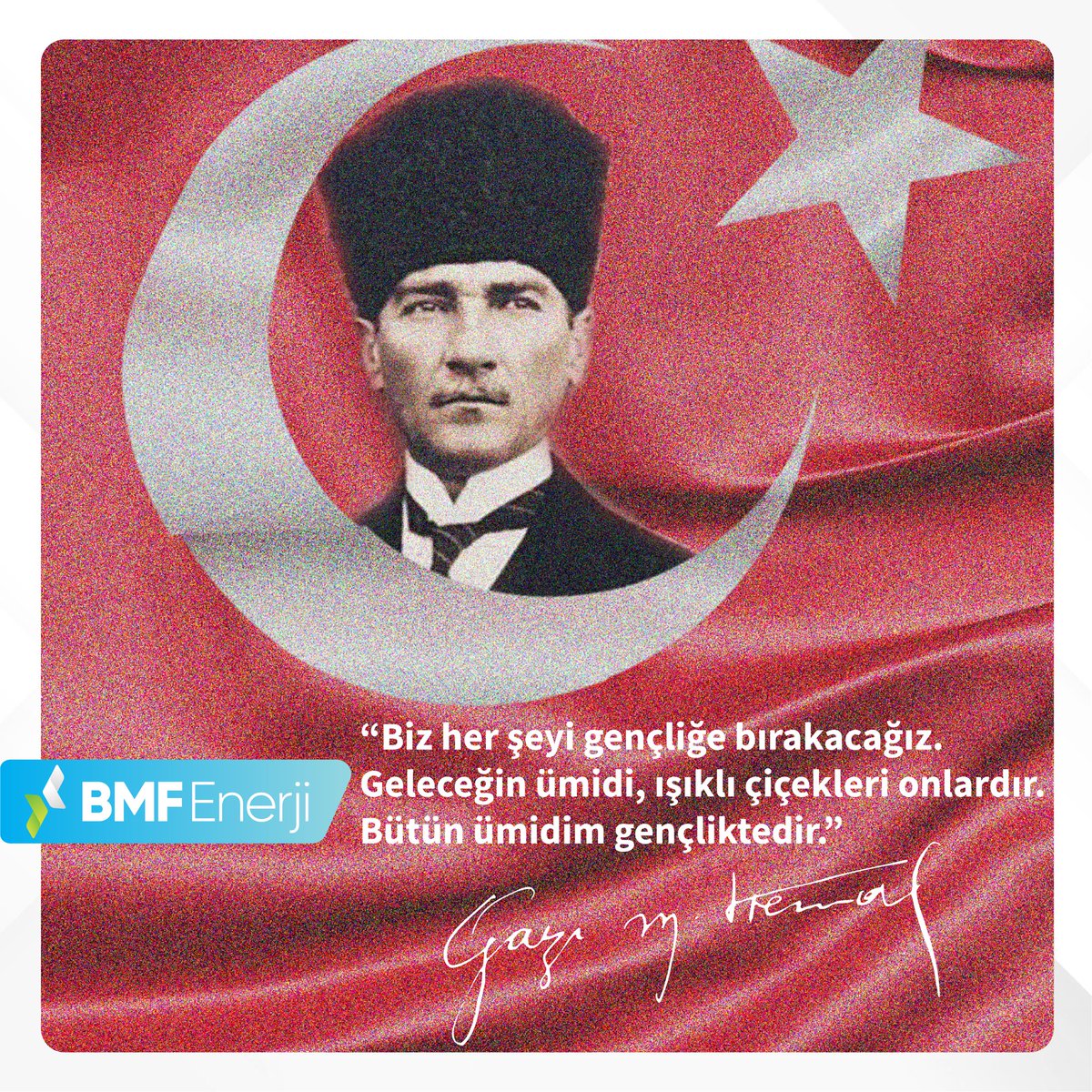BMF_Enerji's tweet photo. 19 Mayıs Atatürk'ü Anma, Gençlik ve Spor Bayramı Kutlu Olsun...
•
•
#BmfEnerji #çöpgazı #biyokütle #biyogaz #landfillgas #biogas  #renewableenergy https://t.co/XRsQ4SuBvS