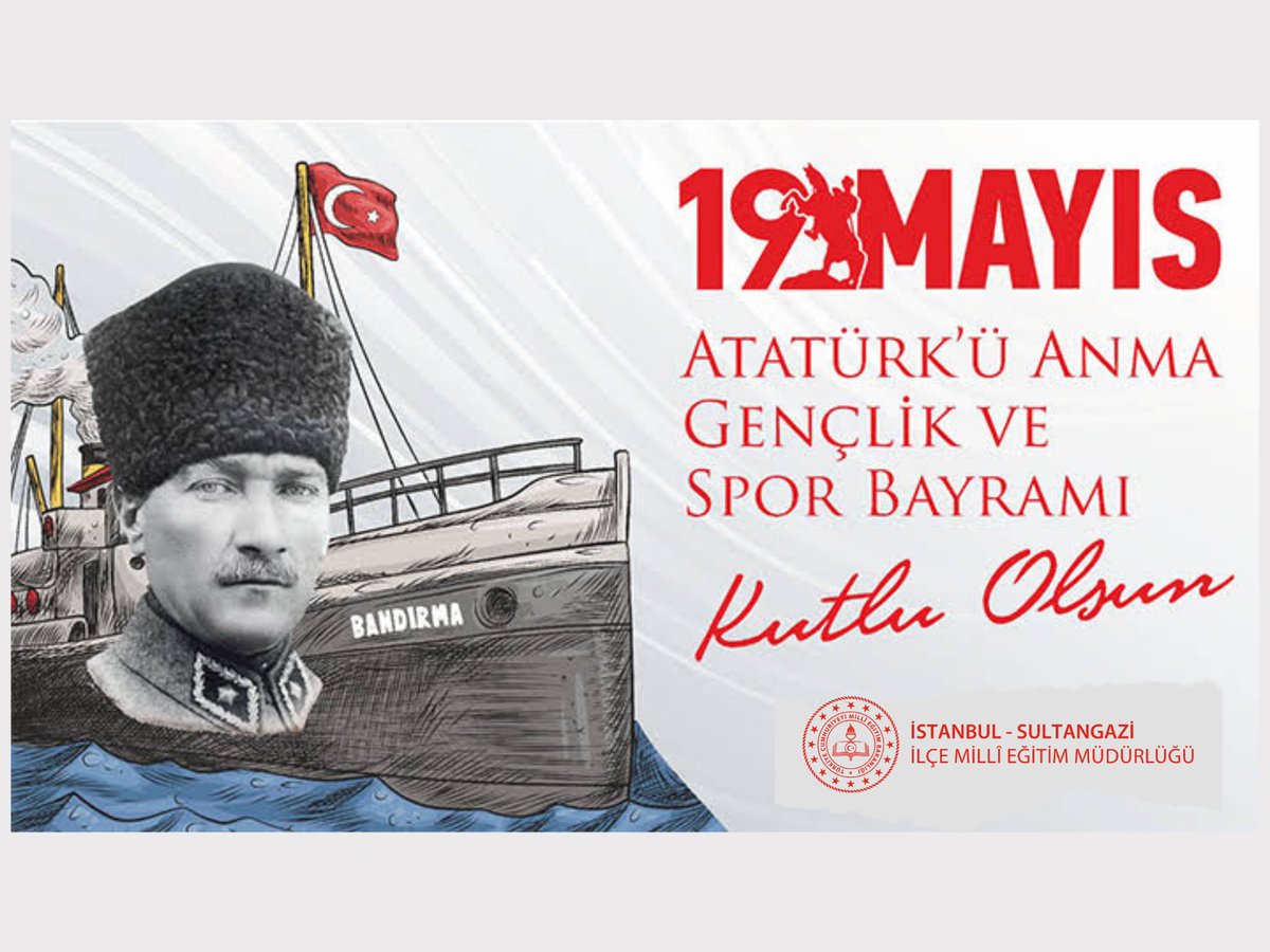 Gazi Mustafa Kemal Atatürk'ü, Bütün İstiklal Kahramanlarımızı ve Aziz Şehitlerimizi Şükranla, Minnetle ve Rahmetle Anıyoruz. 

19 Mayıs Atatürk'ü Anma, Gençlik ve Spor Bayramımız Kutlu Olsun. <a href="/tcmeb/">Millî Eğitim Bakanlığı</a> <a href="/memleventyazici/">Levent Yazıcı</a> <a href="/necatitekbas/">Necati TEKBAŞ</a> <a href="/istanbulilmem/">İstanbul İl Millî Eğitim Müdürlüğü</a>