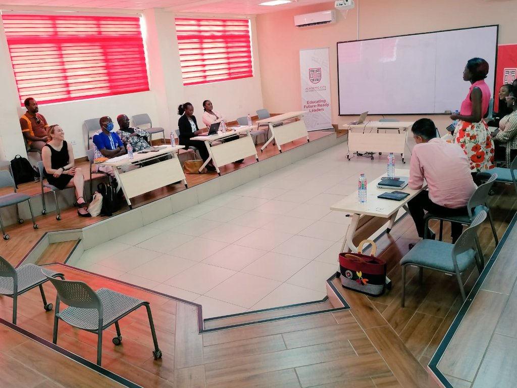 The <a href="/MakCAES/">Makerere University CAES</a> Innovation Scholars Program beneficiaries under the leadership of Principal <a href="/goret69/">Gorettie Nabanoga</a> are now engaging a team from Academic City University College in Accra, Ghana. Another opportunity to generate and share knowledge as we explore partnership for #innovation #growth