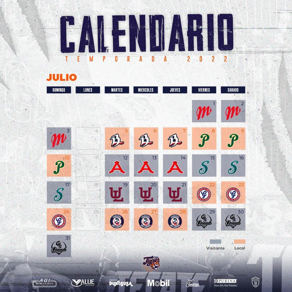 LMB: Calendario Temporada 2022