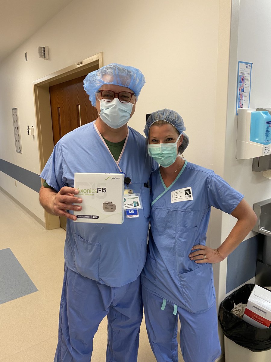 rgriffith11's tweet photo. Congratulations Dr. Craig Hanson of Community Memorial Hospital in Hicksville, Ohio on your first Axonics F15 implant!  The Axonics F15 System is the longest-lasting and only truly recharge-free SNM system. #axonics #trulyrechargefree https://t.co/mfP4BNyl4K