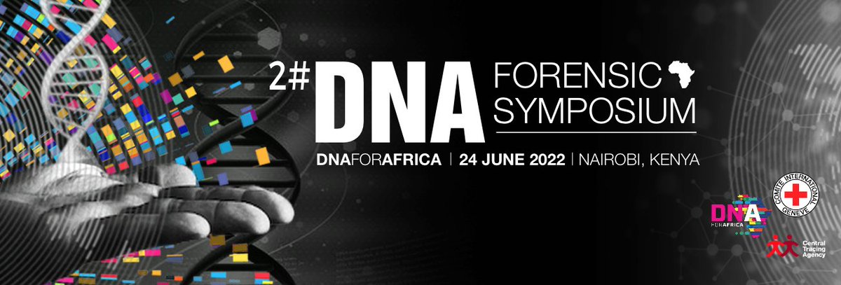 DNAforAfrica's tweet photo. SAVE THE DATE | @DNAforAfrica and @ICRC_Africa are excited to announce that registrations for the 2nd Forensic DNA Symposium on the 24th of June, 2022 are open! Taking place in Nairobi and streamed online. 
Register now: https://t.co/ehPc0idMxh #DNAforjustice #EastAfrica https://t.co/9Xo4Zhry8o
