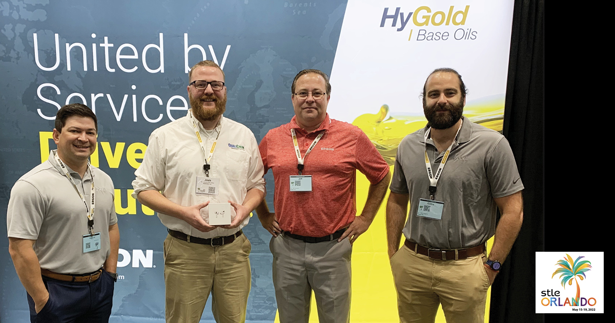 ErgonOils's tweet photo. Congrats to Josh Miller with QualiChem — day 2 winner of AirPods given away by Ergon’s HyGold team at #STLE2022! #ErgonSpecialtyOils #HyGold #baseoil https://t.co/iMv343re1f