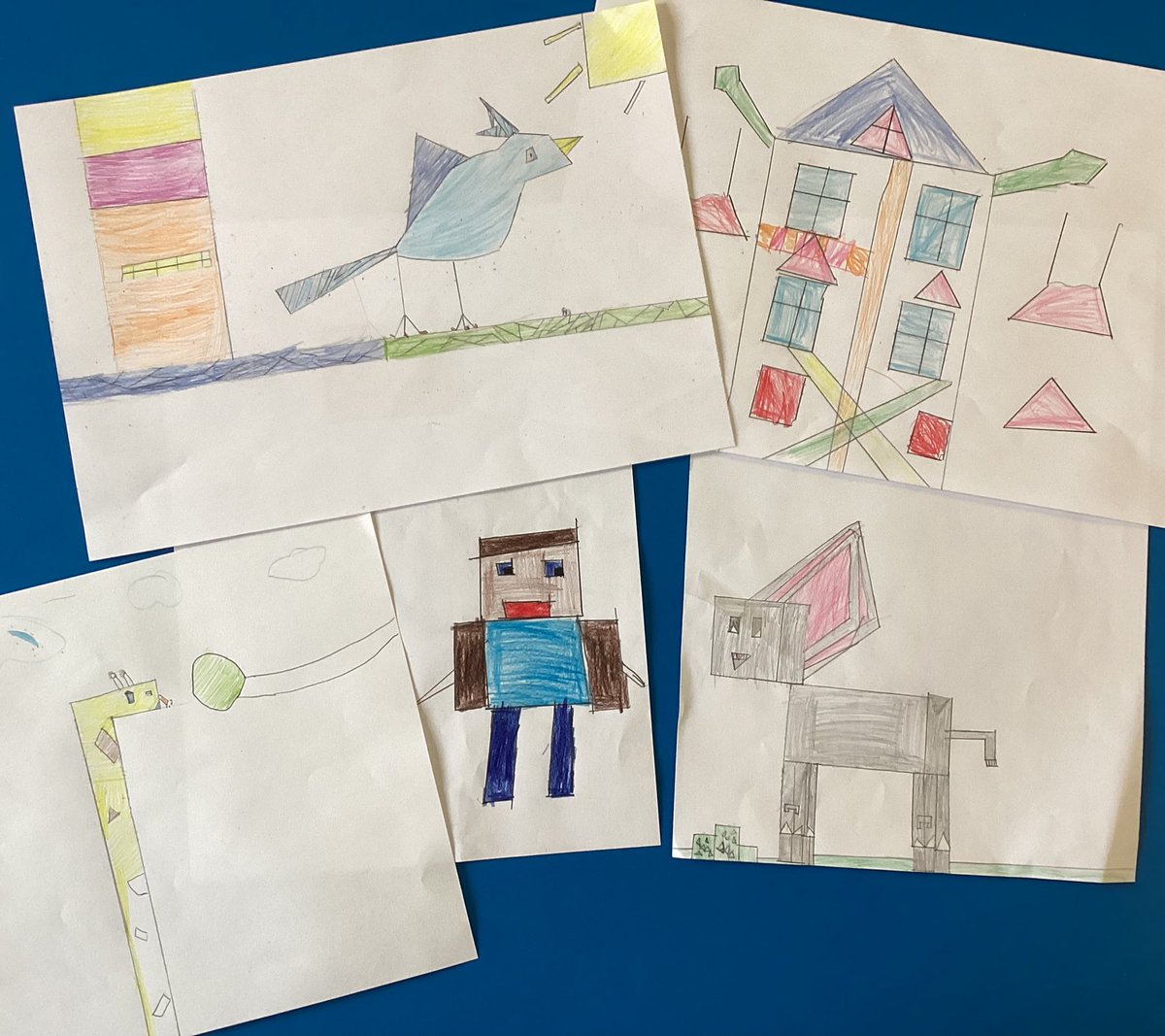RavensdalePS's tweet photo. Year 3 have had an AWESOME day celebrating ‘National Numeracy Day’ - we took part in TTRS battles, solved maths mysteries and did some artwork using only polygons. Aren’t they brilliant? #RPSY3 https://t.co/MeHQmAst33