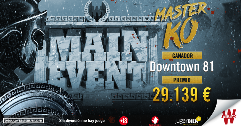 Winamax_Espana's tweet photo. ⚔️ Mientras la fiesta en el #WPOMadrid no se detenía un momento, en nuestro lobby, el #MainEventMasterKO repartió nada menos que 243.960 € entre los premiados 🤑
¡Pasa a ver la repetición! ⤵️
