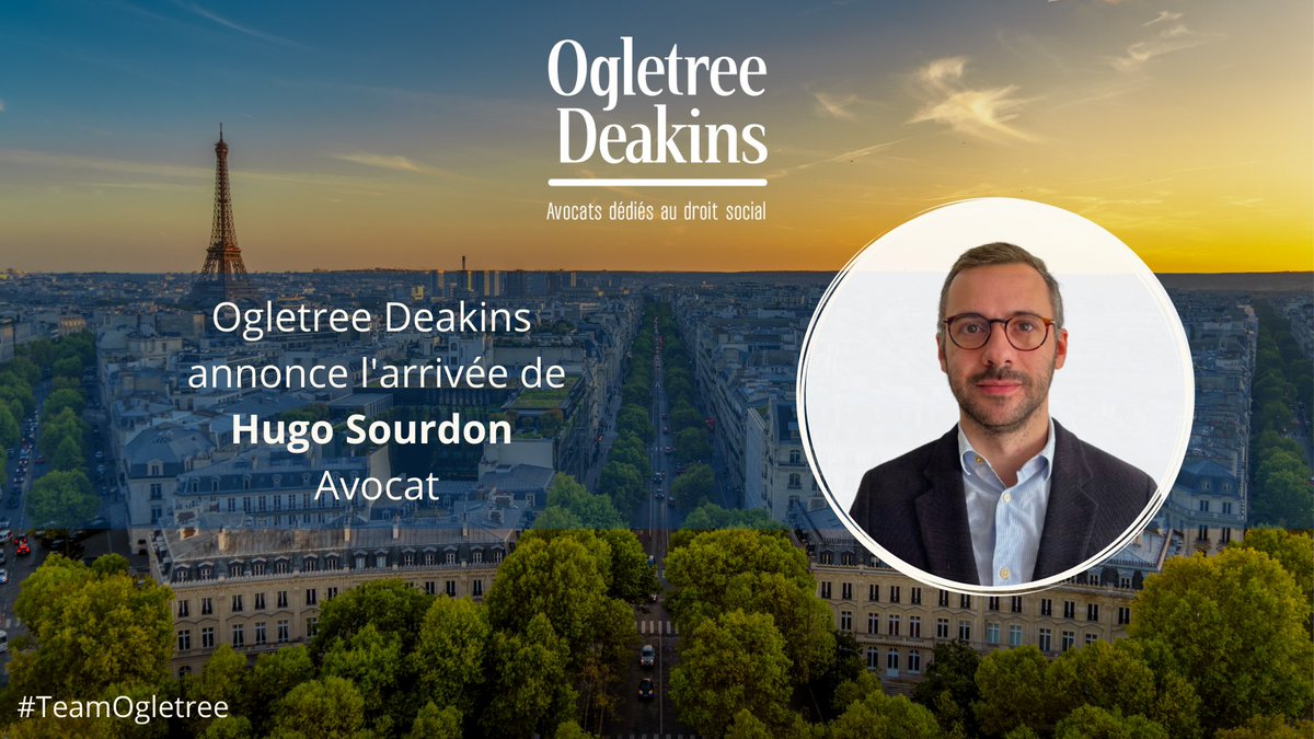 OgletreeFrance's tweet photo. 📢🆕 #𝗧𝗔𝗟𝗘𝗡𝗧𝗦 | Le cabinet @OgletreeFrance #DroitSocial est ravi d'accueillir Hugo Sourdon en qualité d'#Avocat collaborateur.
Toute l'équipe lui souhaite la #bienvenue dans la Ogletree family ! 🚀
Pour en savoir + sur Hugo👇
https://t.co/UpVFE5V2fn

#TeamOgletree #Avocats https://t.co/cmuzaugSOm