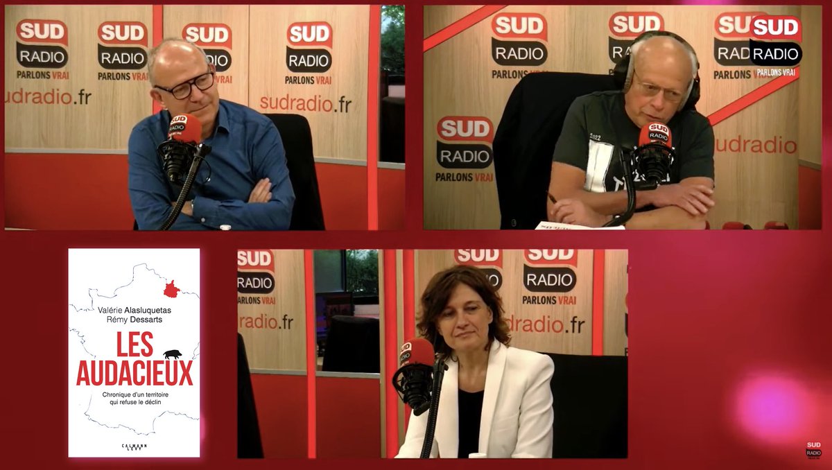 #lapresseenparle <a href="/ValerieAlas/">Valérie Alasluquetas</a> et <a href="/RemyD75/">Remy Dessarts</a> étaient tous les deux sur <a href="/SudRadio/">Sud Radio</a> avec <a href="/andrebercoff/">André Bercoff</a> pour parler de leur livre "Les Audacieux" !

➡️ Pour écouter l'interview : fal.cn/3oJ4O