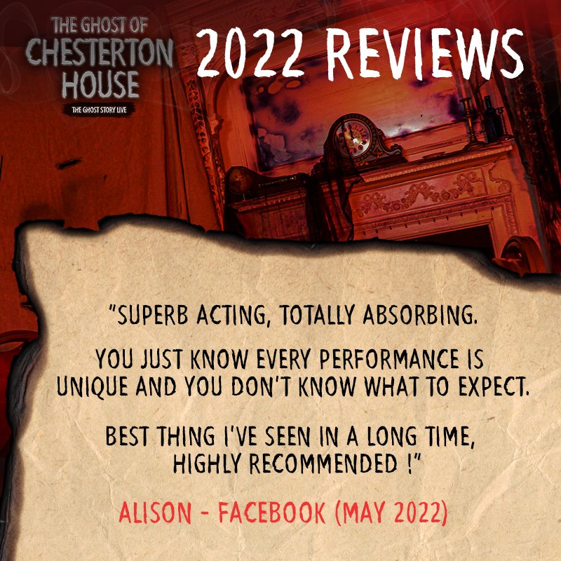 Don't just take our word for it...

Just one of the fantastic reviews we've had from recent 'survivors' 😈

Come and see what everyone's talking about, NOW SHOWING at Millfield Theatre. Pre-book your tickets at ghostroom.co.uk/tickets