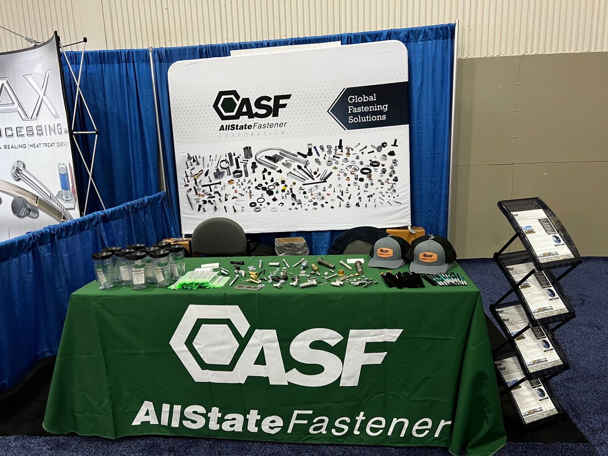 AllStateFstnr's tweet photo. If you're at the Fastener Fair in Detroit today, stop by booth 801 and say hi! We would love to tell you more about how we can help with all of your fastener needs! https://t.co/c1JJciHMsV